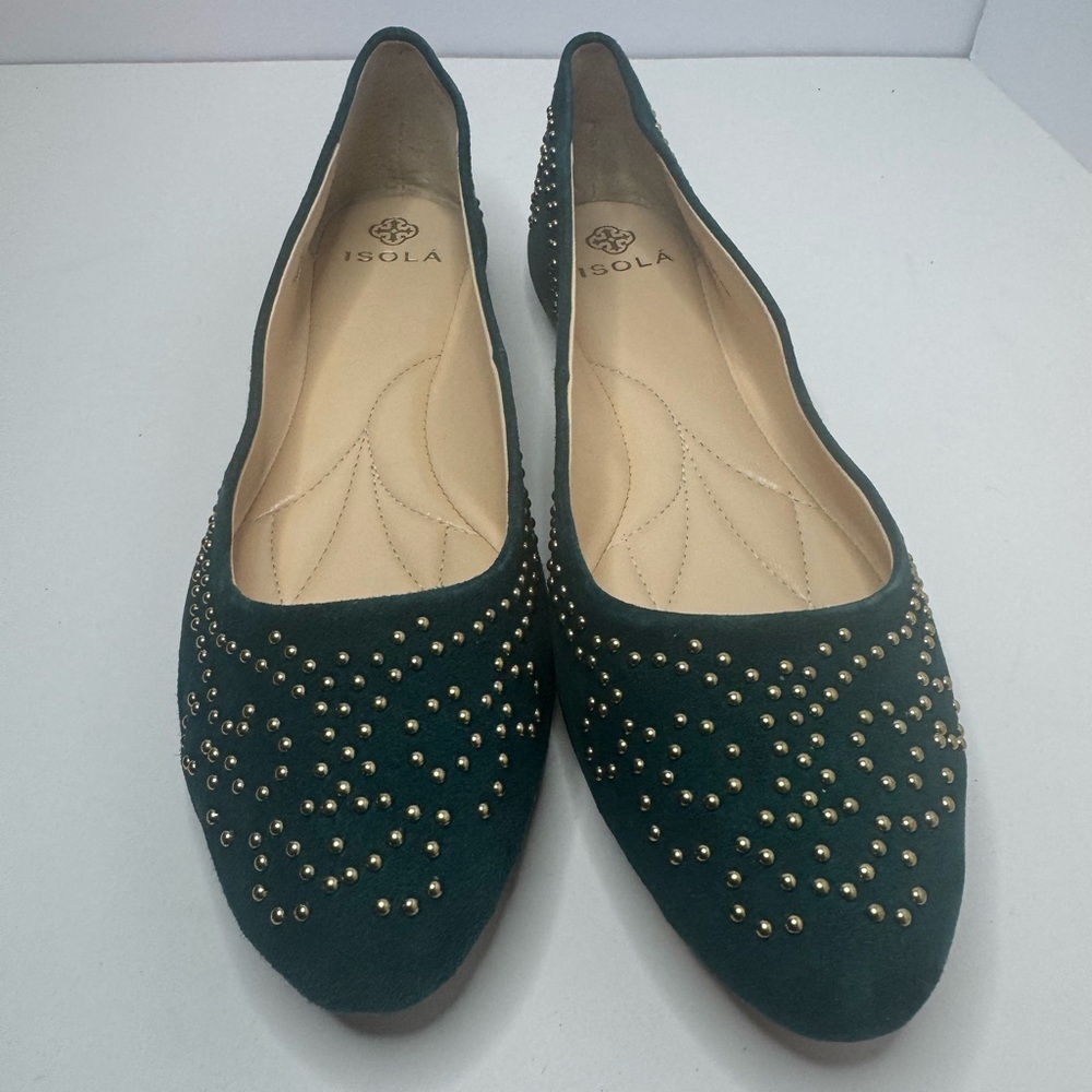 Isola Basanti Studded Women's Flats Size 9